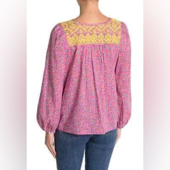 J Crew Embroidered Cotton Voile Top in Block Print - Picture 3 of 13